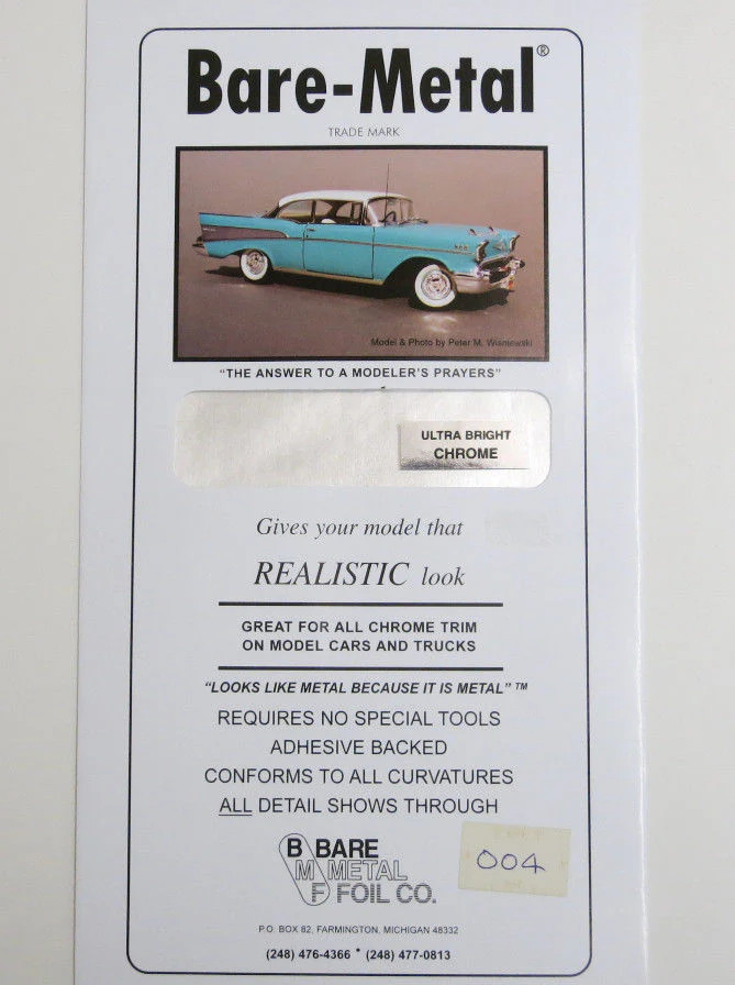 Bare Metal Foil BMF004 Ultra Bright Chrome 11" x 6"