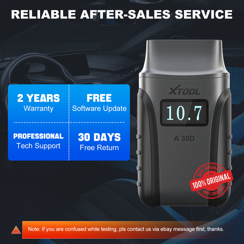 XTOOL 2025 A30D OBD2 Scanner Full System Diagnostic Bi-directional Code Reader