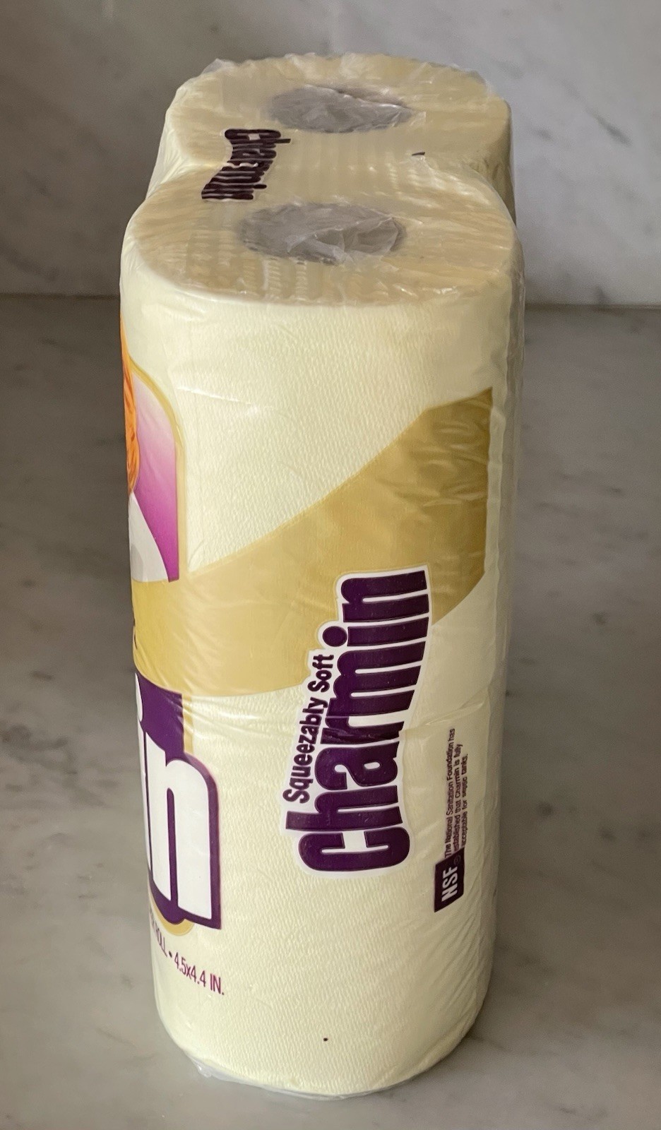 Vintage '80s Charmin Light Yellow Toilet Paper Sealed 4-Pack NOS Prop