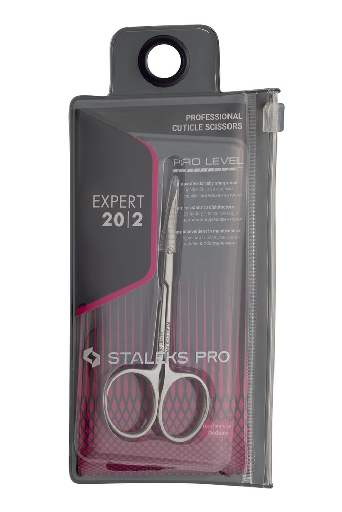Staleks Expert 20 Type 2 Professional Cuticle Scissors – Medium Curved Han