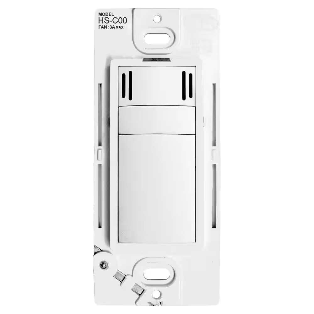 Condensation Fan Control (Humidity Sensor) with Countdown Timer in White (120-Vo