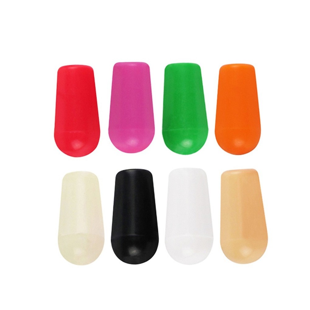 FLEOR 16PCS Guitar 3 Way Toggle Switch Tips Pickup Selector Tip Knobs 8 Colors