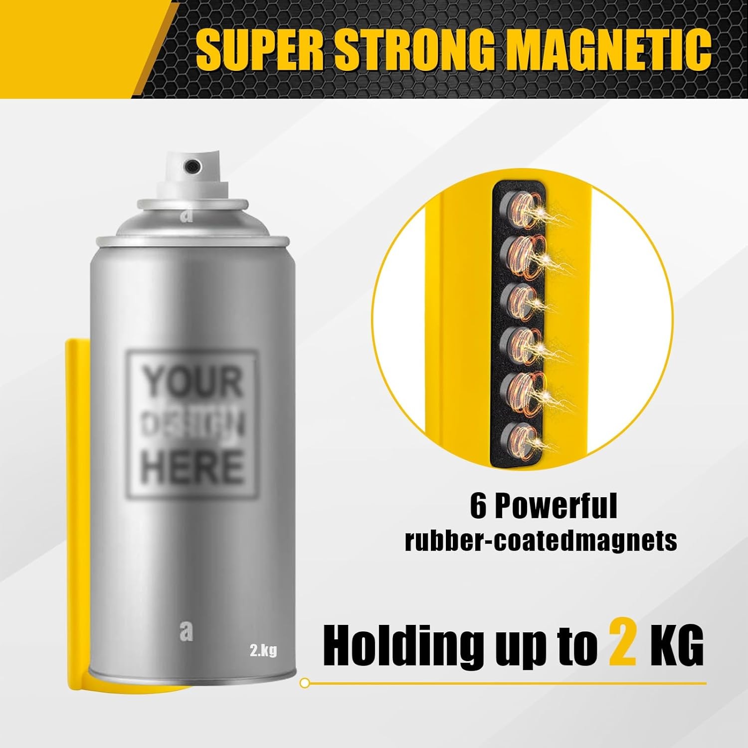 4 Pcs Magnetic Aerosol Spray Can Holder,Powerful Magnet Toolbox Bottle Holder