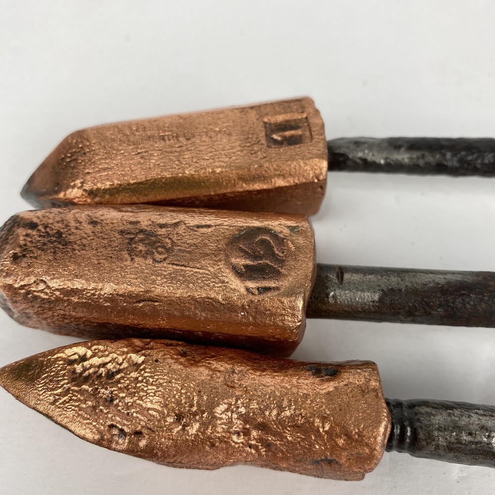 Three Vintage Copper Soldering Tips