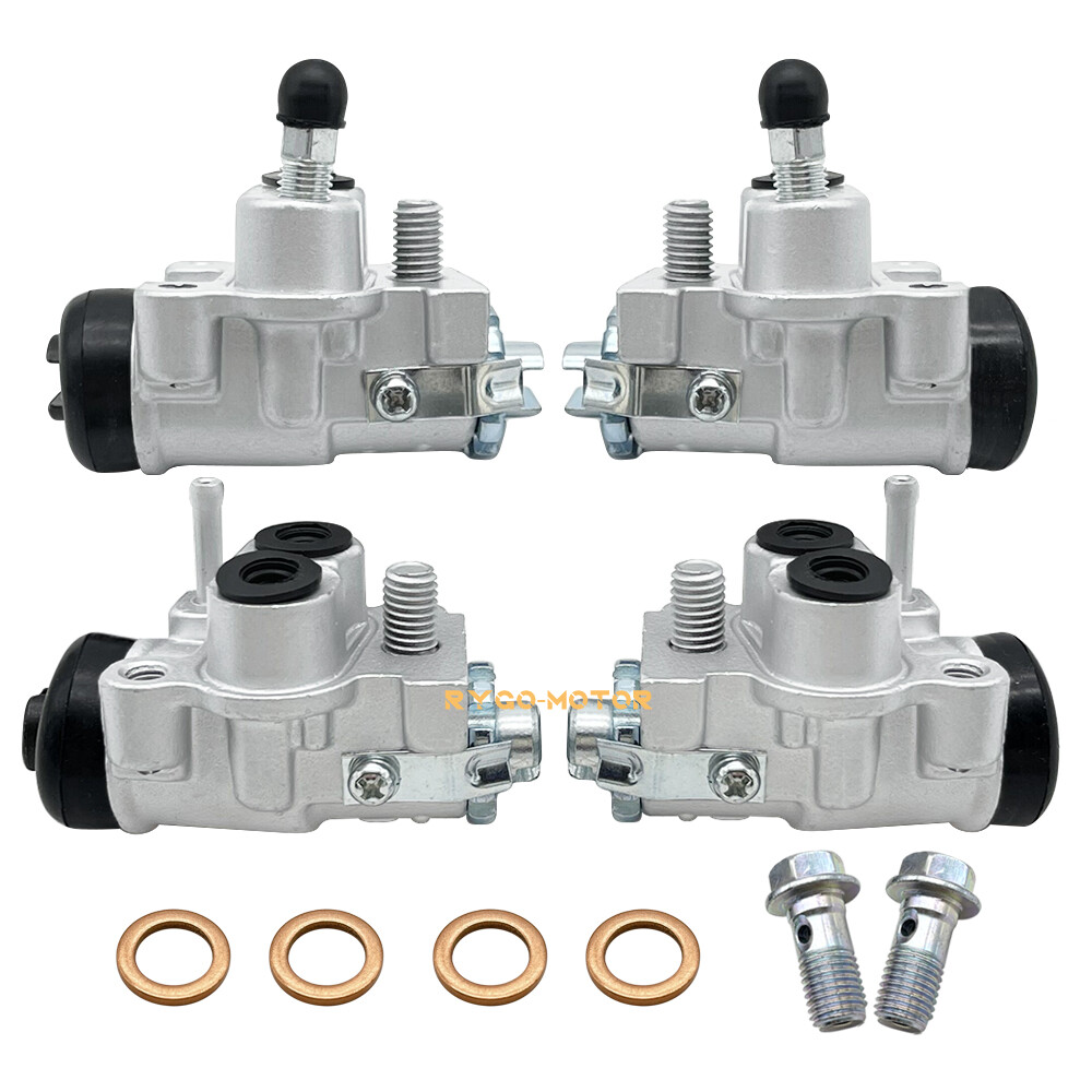 Front Brake Wheel Cylinders All 4 W/Shoes for Honda Rancher 350 TRX350TM/ 350TE