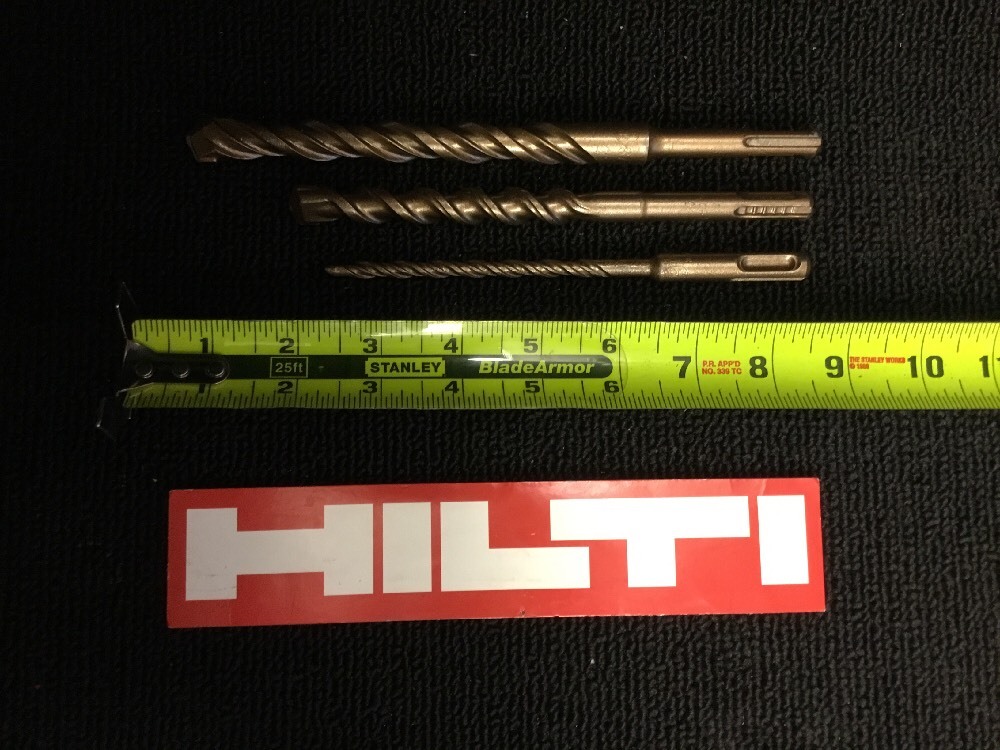 HILTI BIT SET SDS PLUS PREOWNED, DURABLE, FREE HAT, FAST SHIP