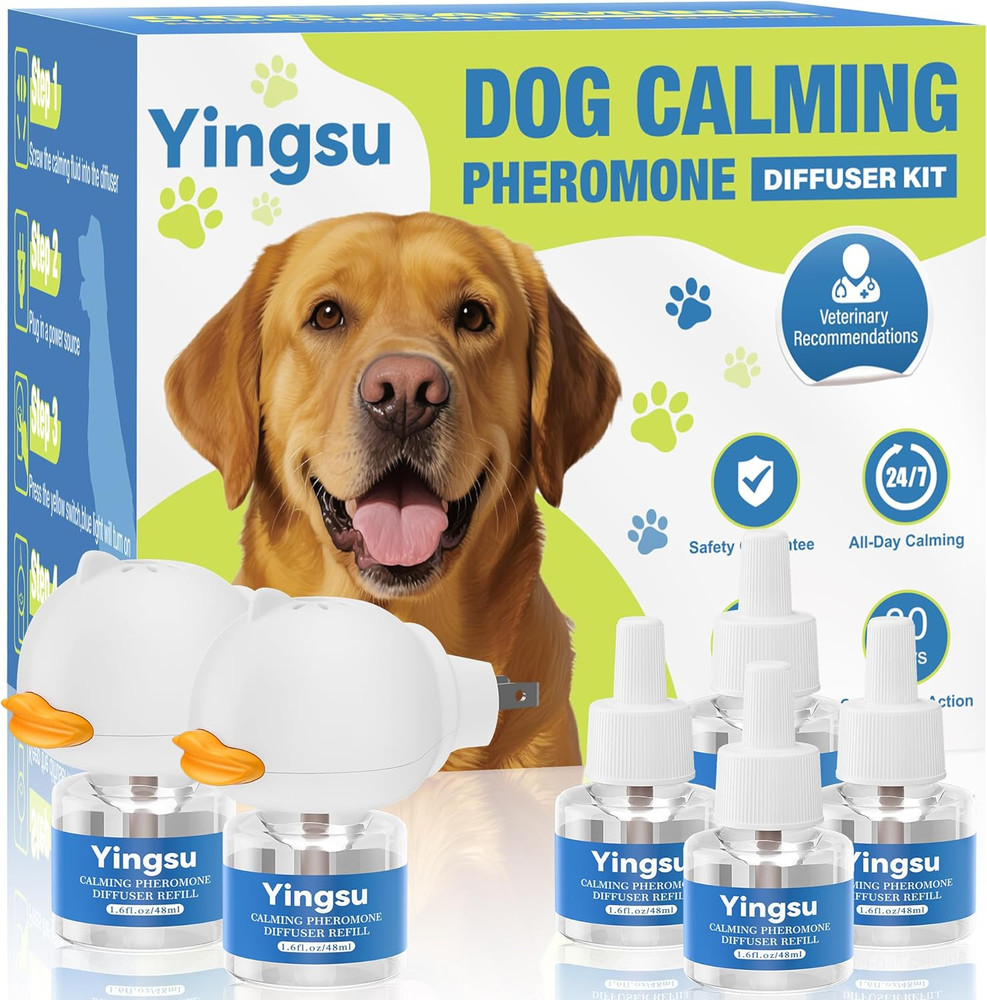 Dog Calming Diffuser, 8 in 1 Puppy Pheromones Calming Diffuser, Relaxing Pheromo