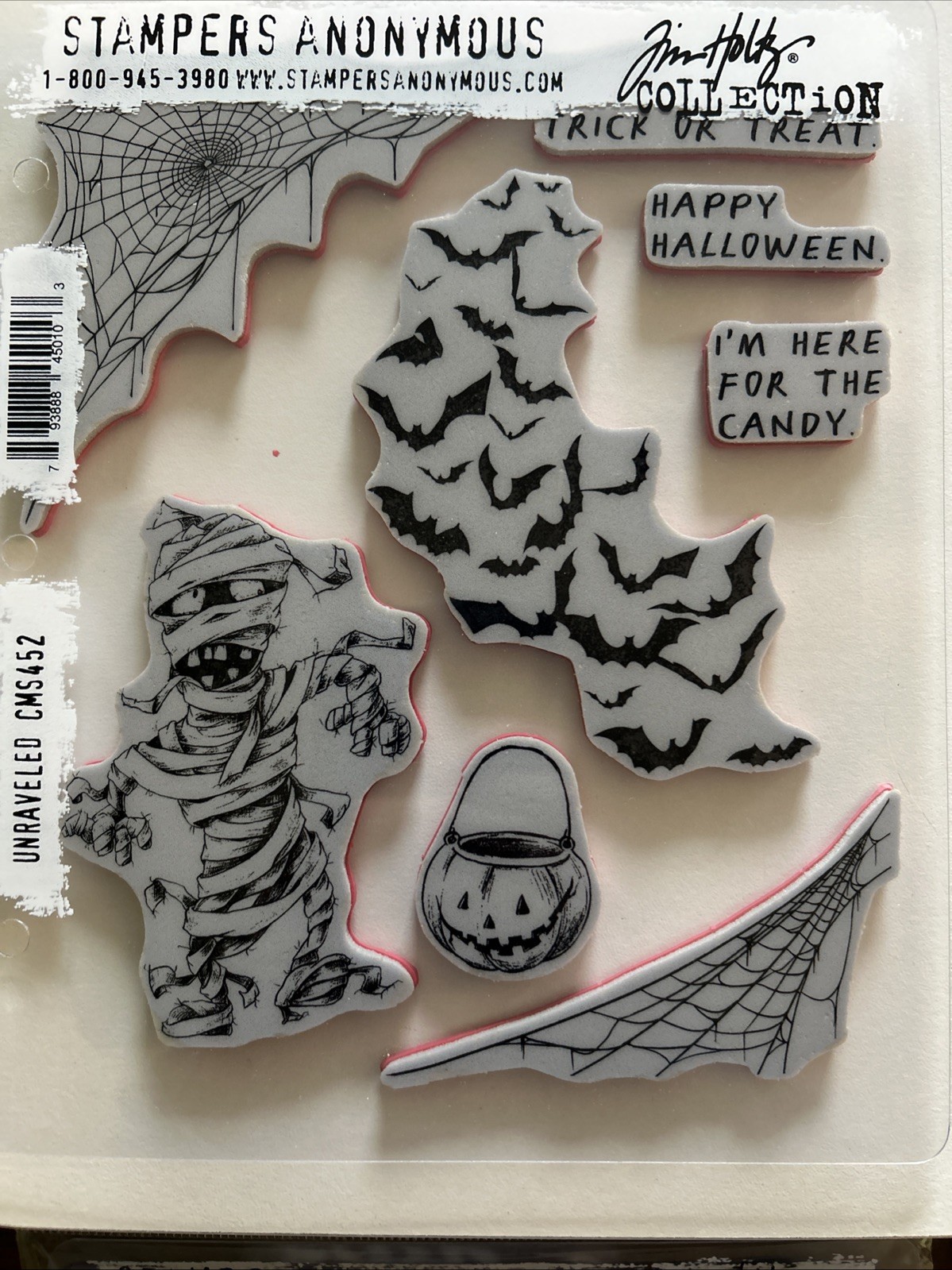 Tim Holtz Stampers Anonymous Pumpkinhead Halloween Scarecrow Unraveled 4 Sets
