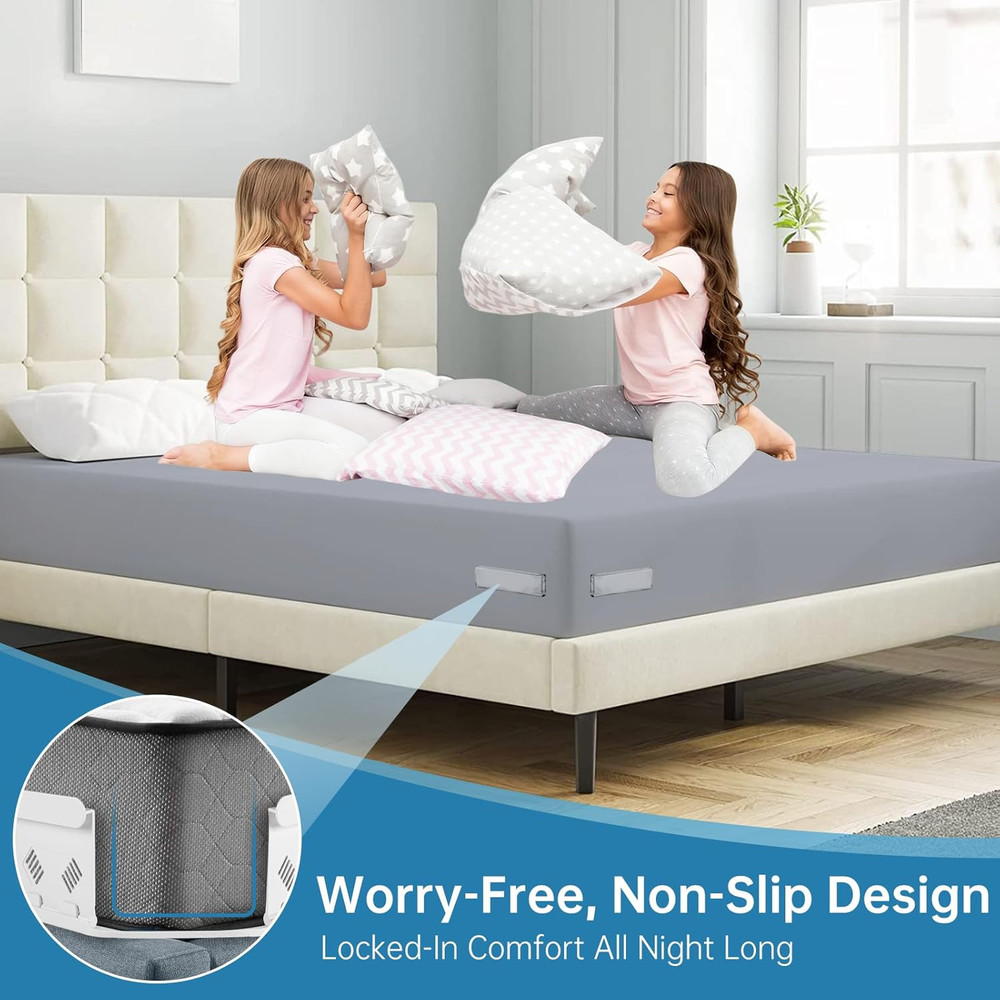 Corner Bed Sheet Holders, 4PCS Non-Slip Grippers for Fitted Sheets