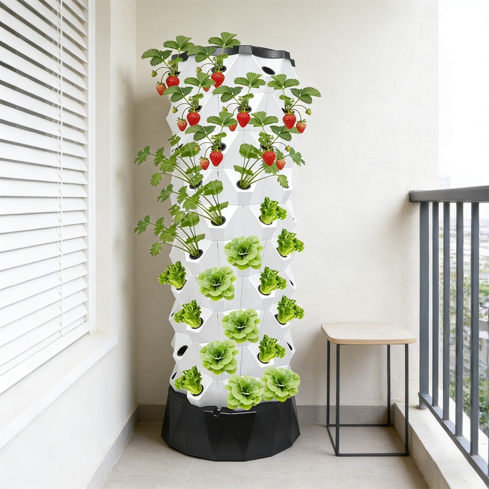 80 Pots Hydroponics Tower Set, Hydroponic Growing Kit, Hydroponic Growing Tower