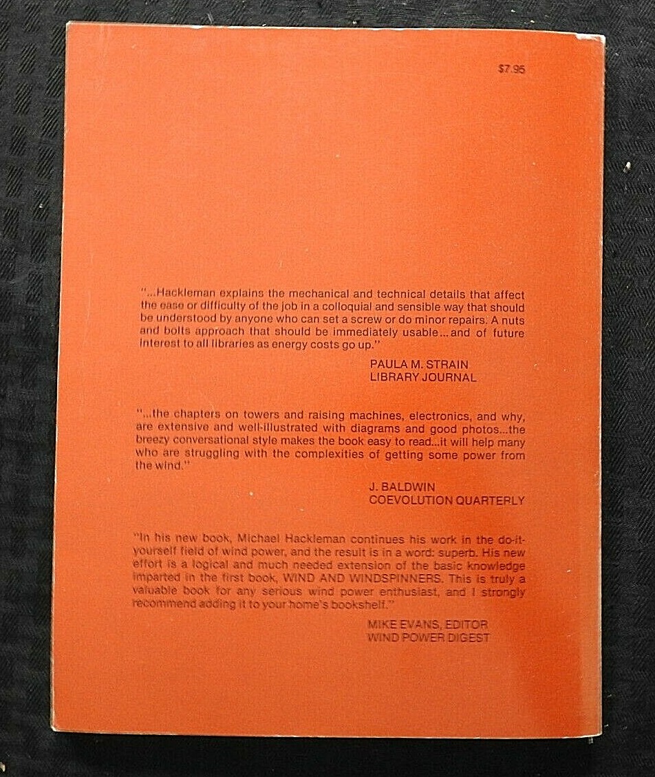 WIND FARM HOMEBUILT WIND GENERATED ELECTRICITY HANDBOOK By Michael Hackleman