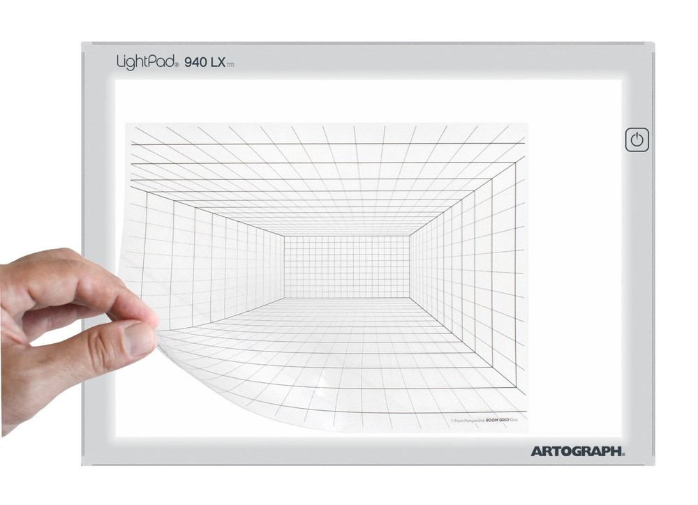 4-Pack 8.5x11 Perspective Grid Transparency Sheets for Sketching, Drawing