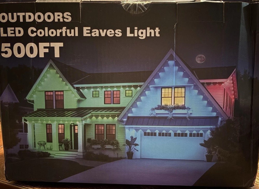 LED RGB Multicolor Outdoor String Light 500ft App Remote Sync Music Timer