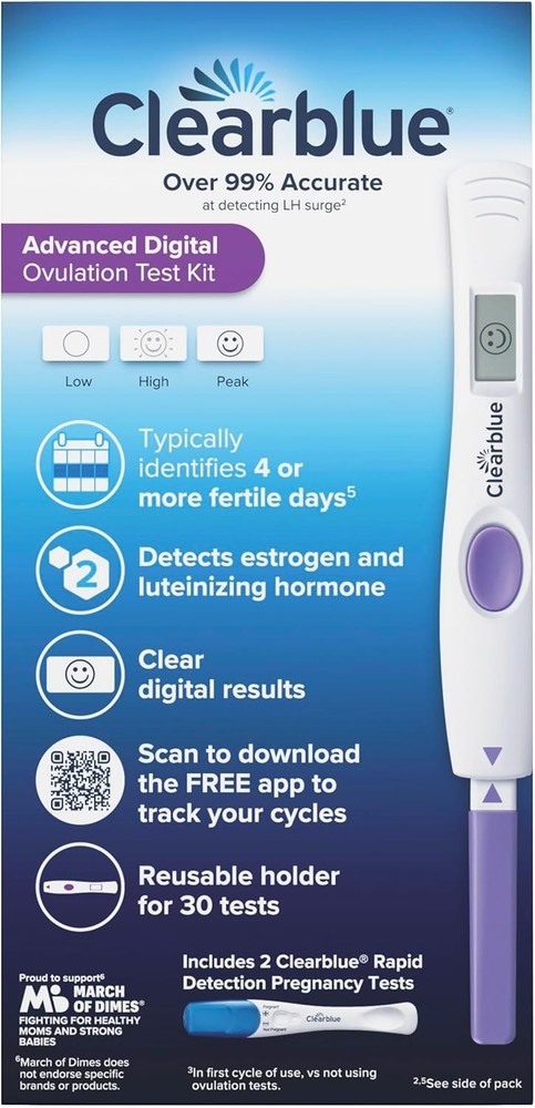 Clearblue Advanced Digital Ovulation Test Kit 30+2 Count