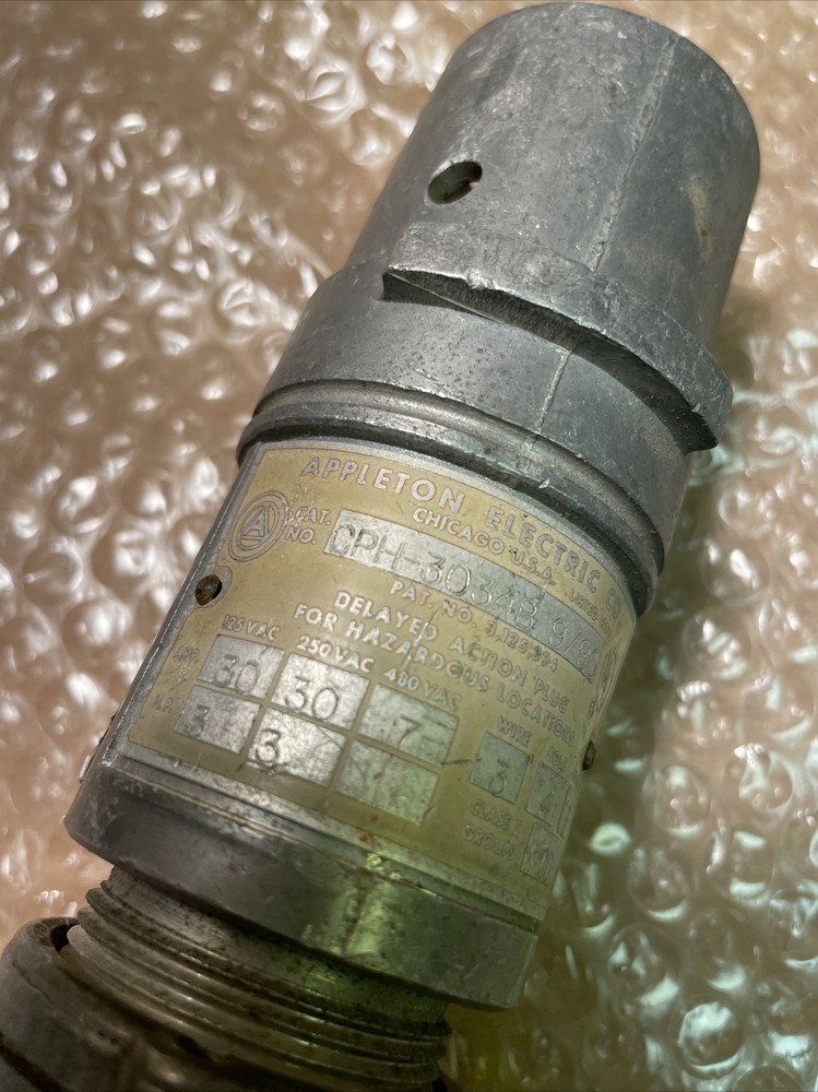 Appleton CPH-3034B Plug - 30A Hazardous Location **CLEAN**