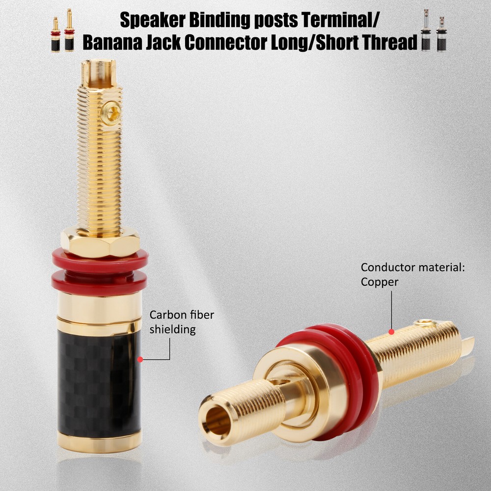 4PCS HIFI Binding Post Speaker Terminal Copper Banana Plug Socket Adapters DIY