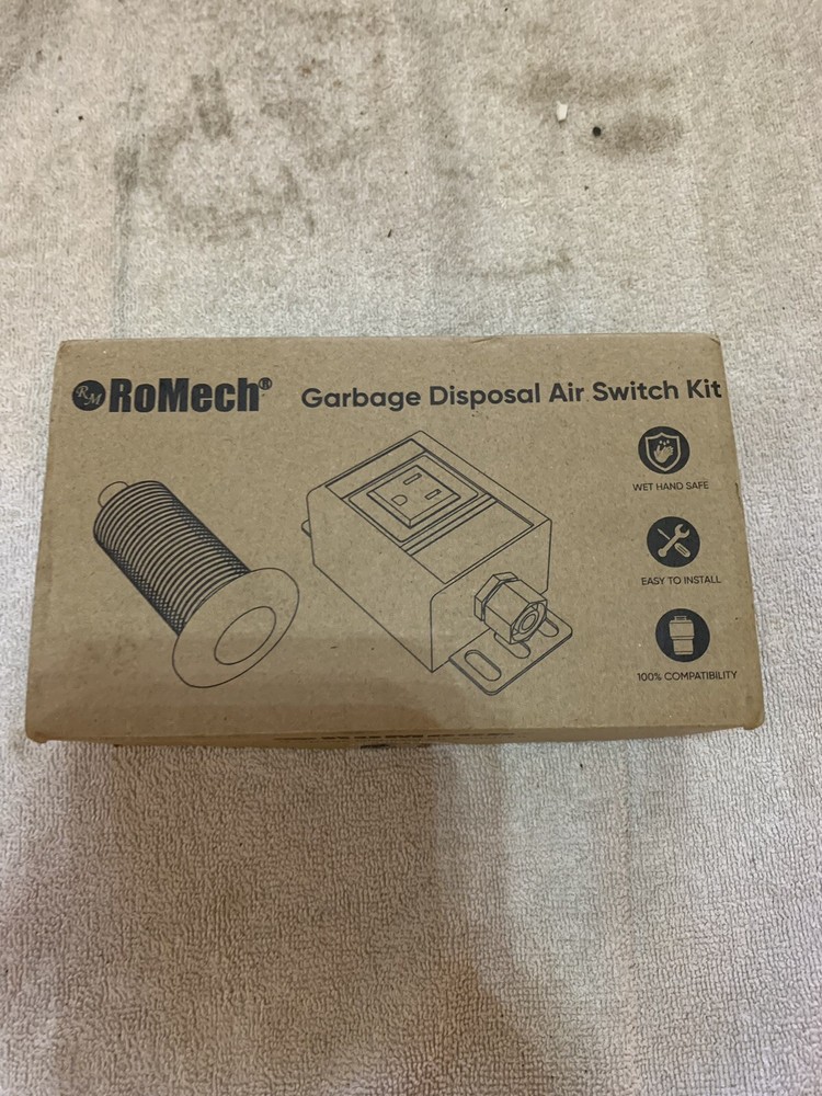 ROMECH Garbage Disposal Air Switch Kit, Sink Top Air Push Button for Waste Safe