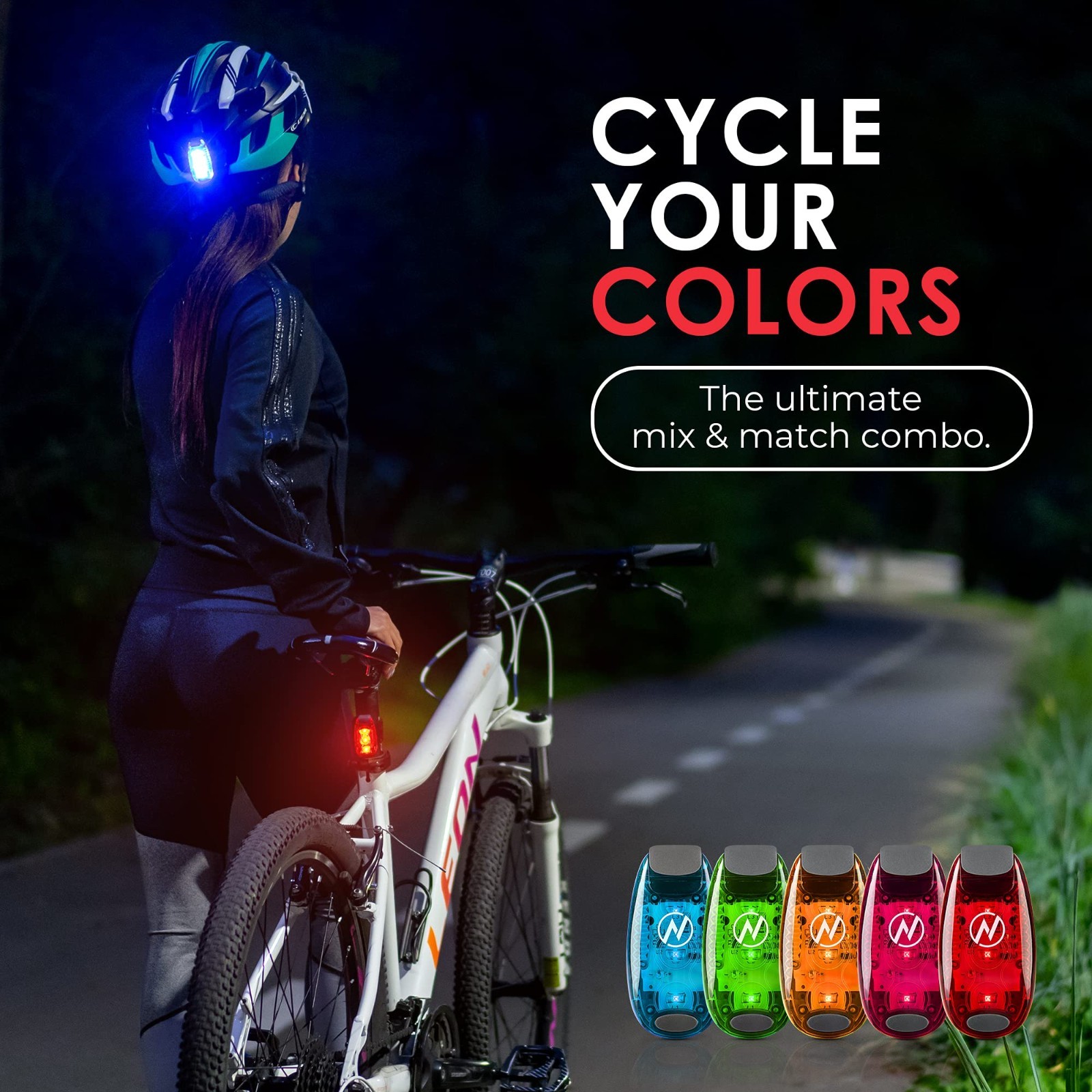 LED Safety Light 2 Pack Clip On Strobe Running Lights for Runners Bike Dog