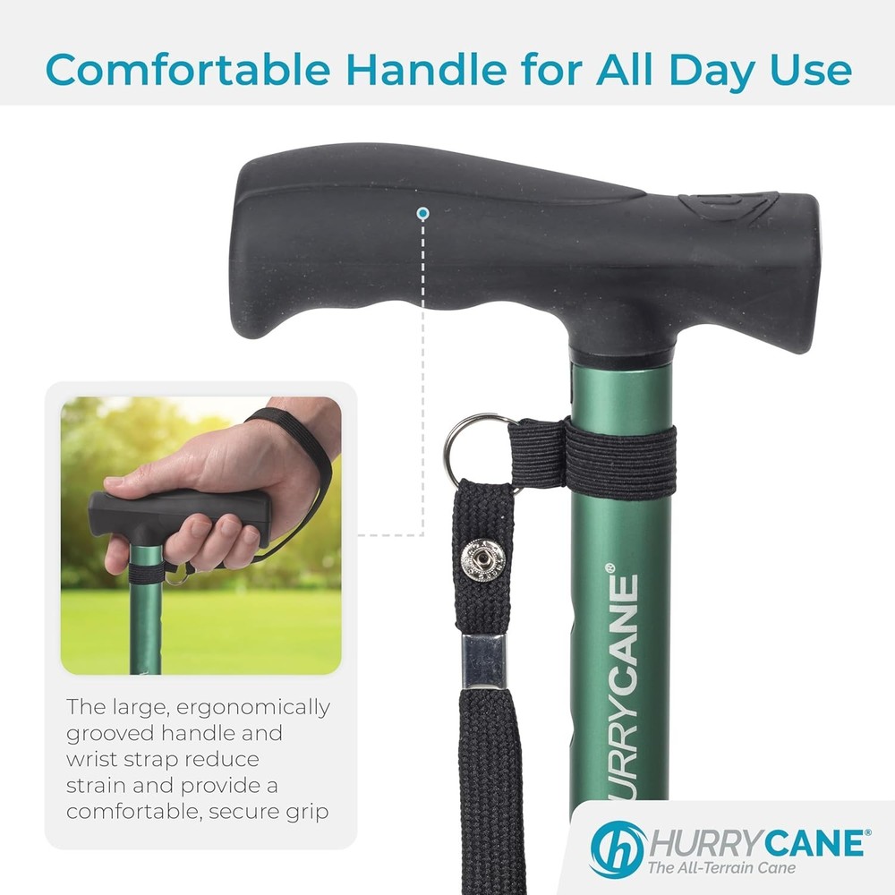 HCANE Freedom Edition Foldable Walking Cane - Adjustable & Stylish Mobility Aid