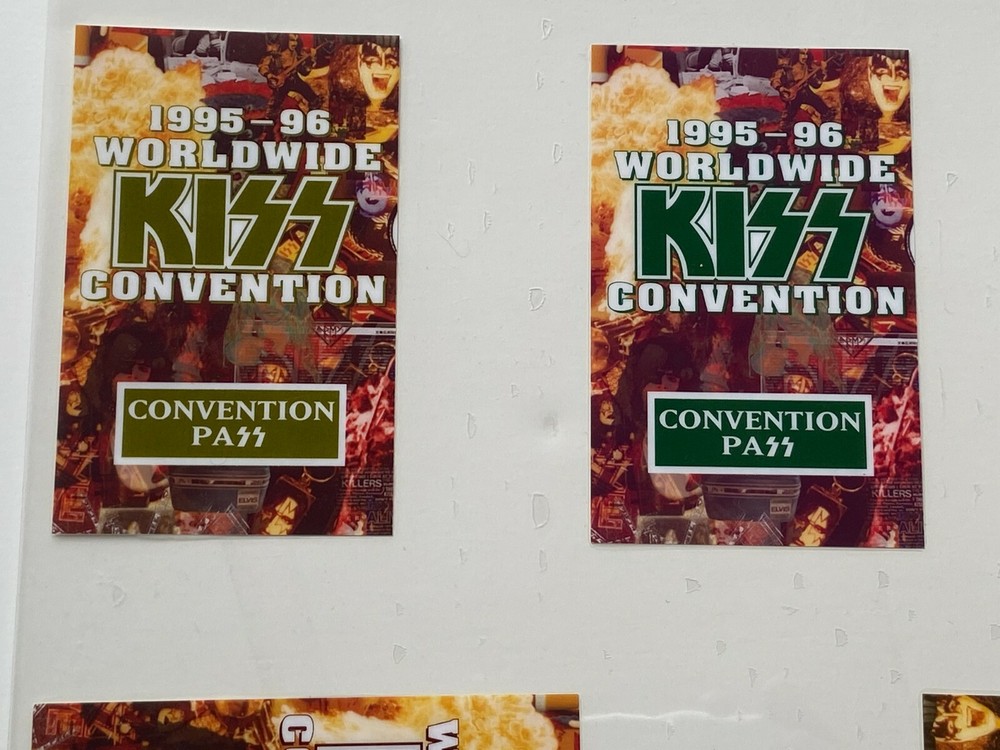 KISS vintage Laminate Pass UNCUT SHEET Unplugged Convention Concert Tour 1995