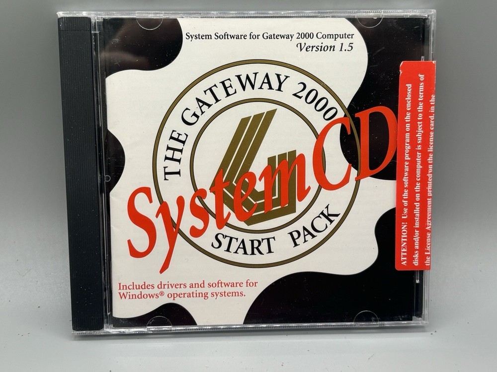 Gateway Start Pack Version 1.7 System CD 2000 Computer Software Drivers Sealed