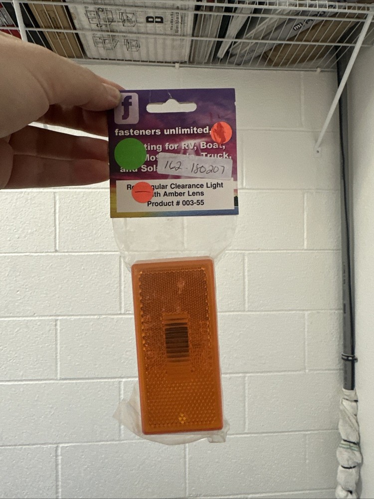 Fasteners Unlimited 003-55 Rectangular Clearance light Amber Lens