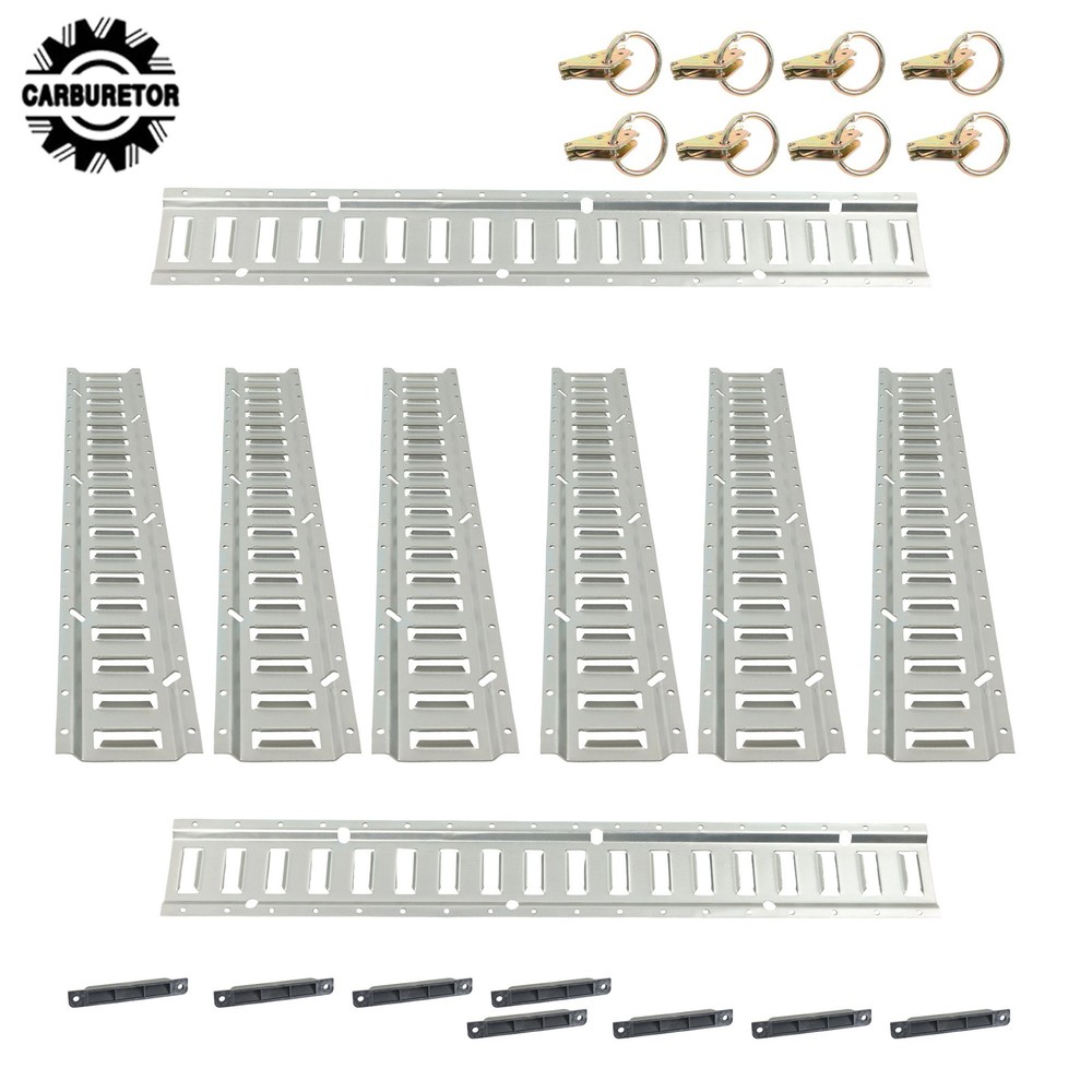 24 Pcs 3 Ft Silver E Track Rails Complete Kit With Mounting Hardware For Trucks