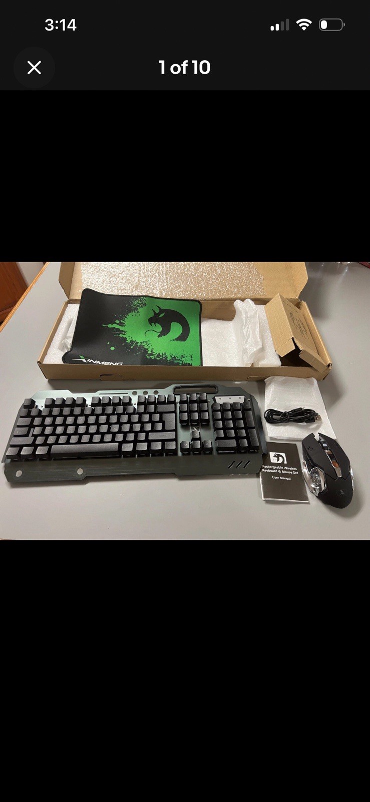 Xinmeng Mamba Snake K680-Pro Wireless Keyboard Mouse And Mouse Pad