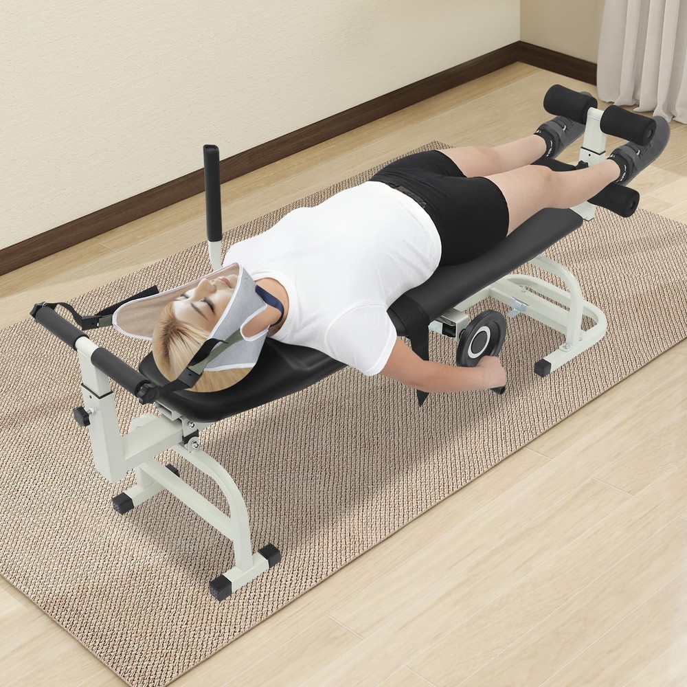 Back Stretch Bench Inversion Tables for Back Pain Spinal Decompression Tracti...