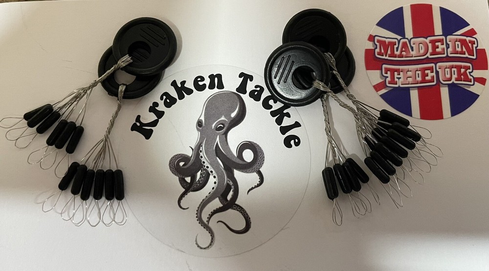 36x Round Sliding Float Stops Rubber Grippa Barrel Rig Buffer Line Braid Fishing