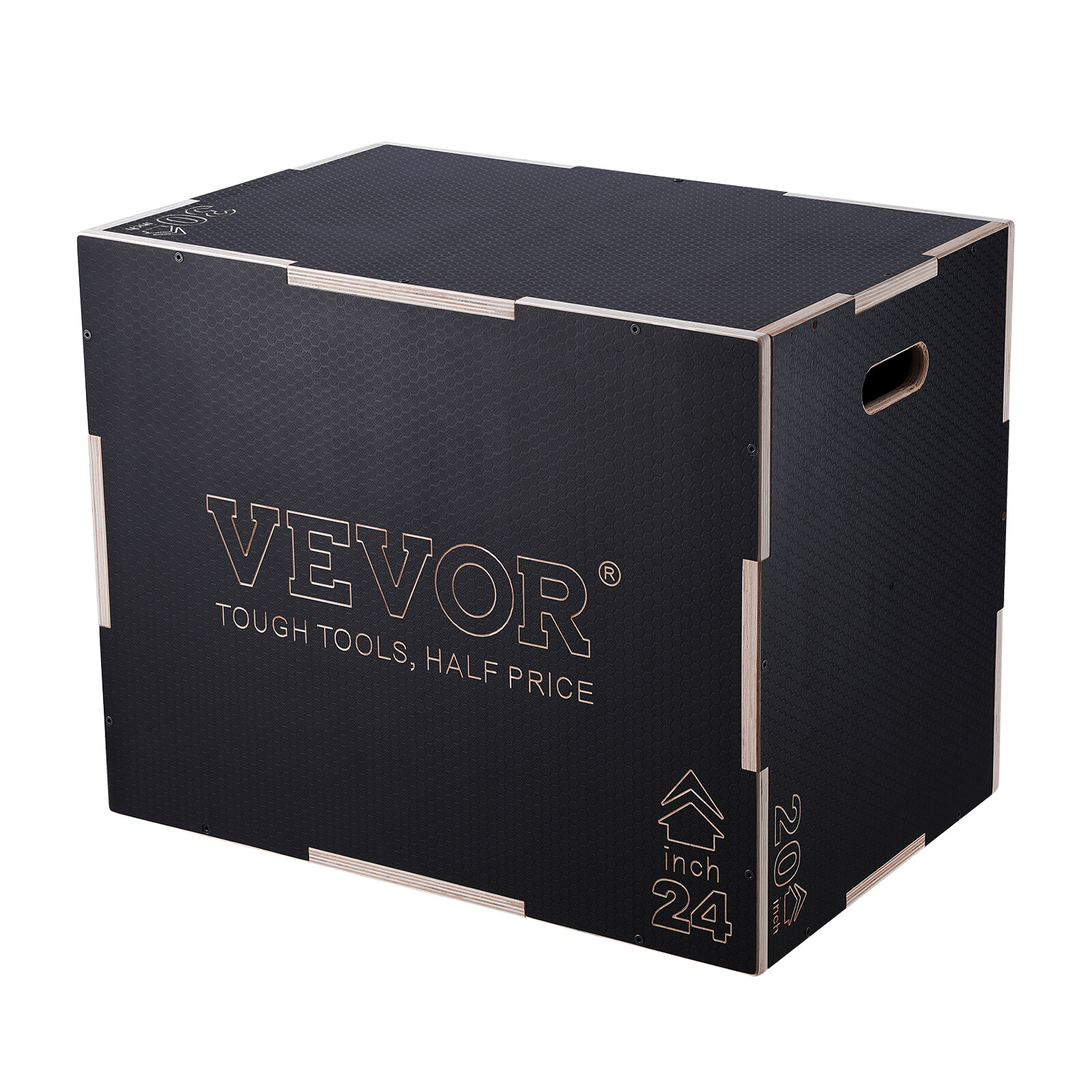 VEVOR 30/24/20 Inch 3 in 1 Plyometric Jump Box Fitness Exercise Plyo Box Wooden