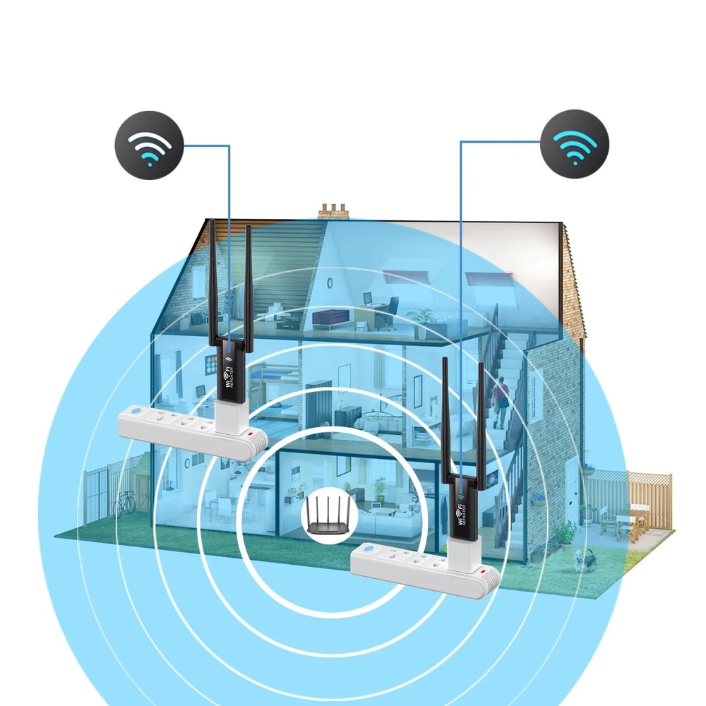 USB WiFi Range Extender Repeater Wireless Amplifier Router Signal Booster