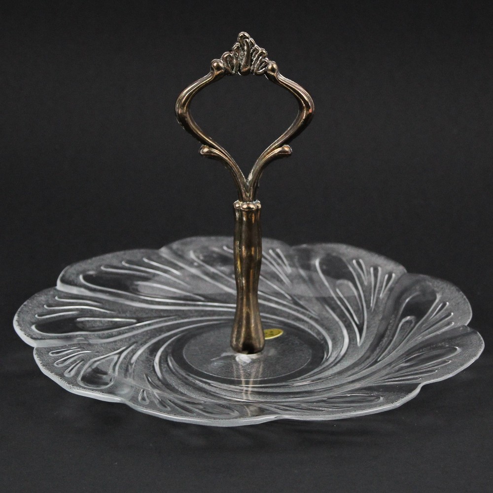 Regency Silverplate and Clear Glass Serving Tray