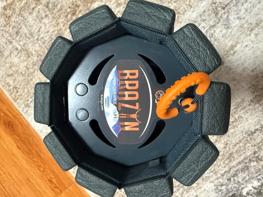 Brazyn Morph Foam Roller Collapsible Travel Stretch Workout 14" Alpha Midnight