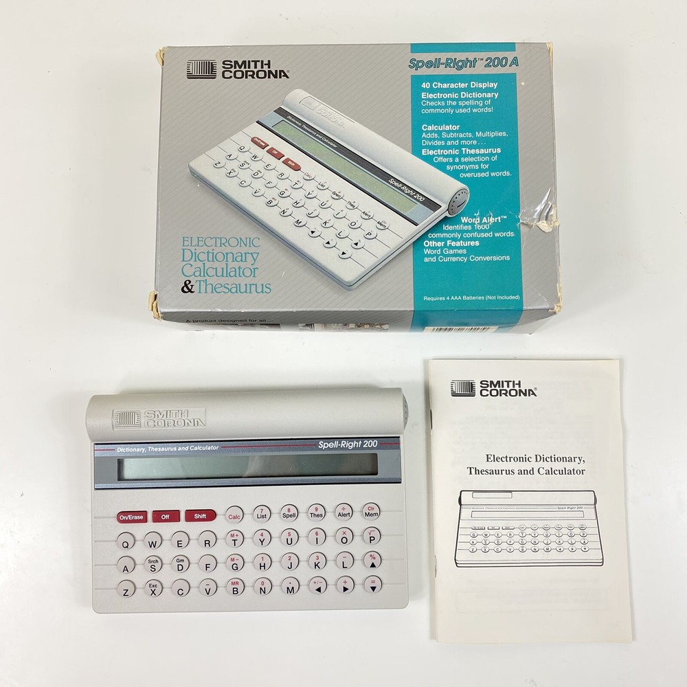 Smith Corona Spell-Right A 40-Character Display Electronic Dictionary