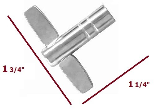 Zenison Metal Drum Tuning Key Tuner Solid Standard 5mm Square Socket