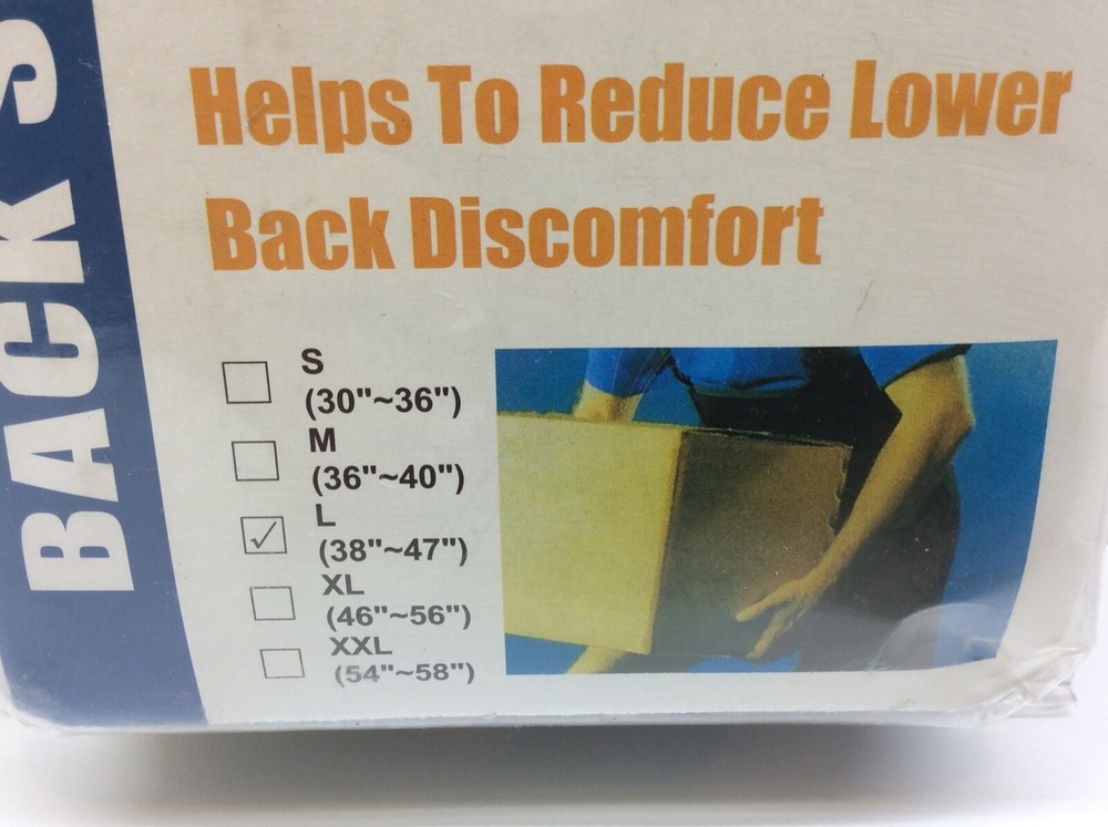 Back Support Belt Reduce Back Strain Large 38" - 47"