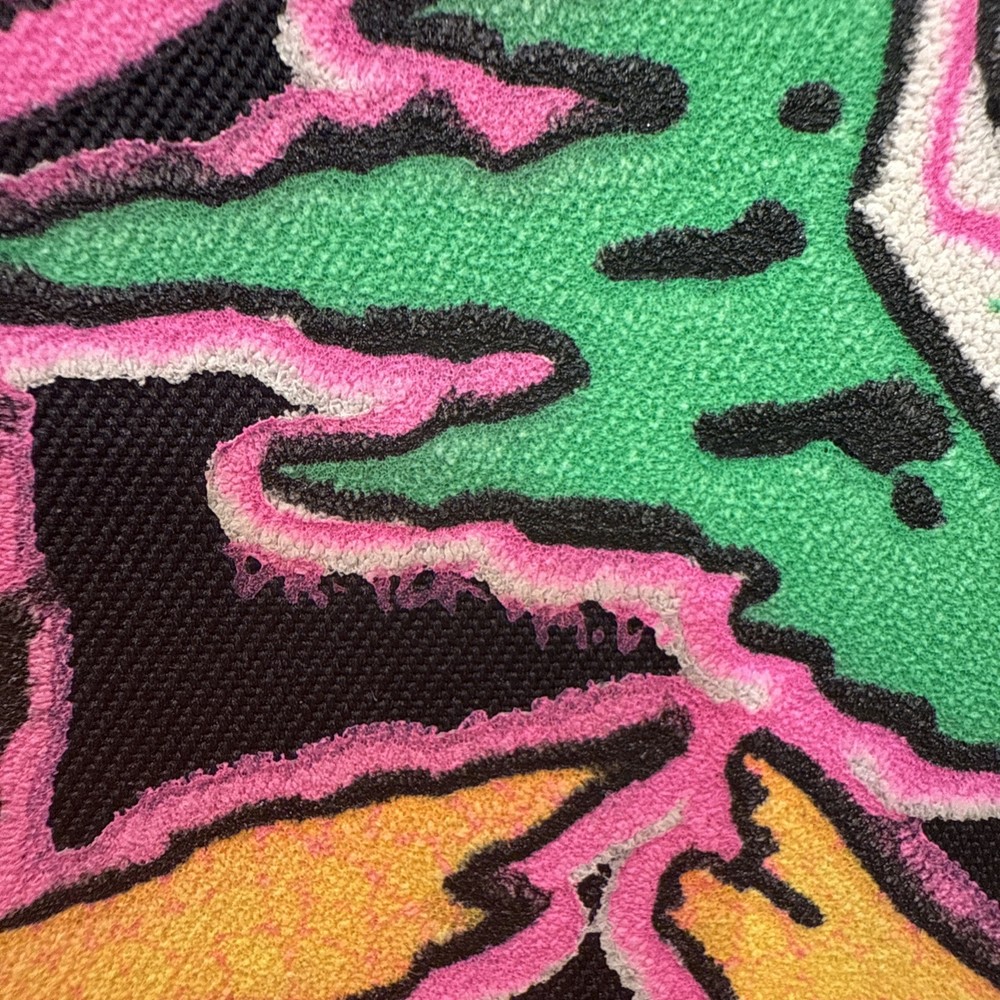 Vintage Large Back Patch Icky Product Toxick Blacklight Back Patch 1989 Skull