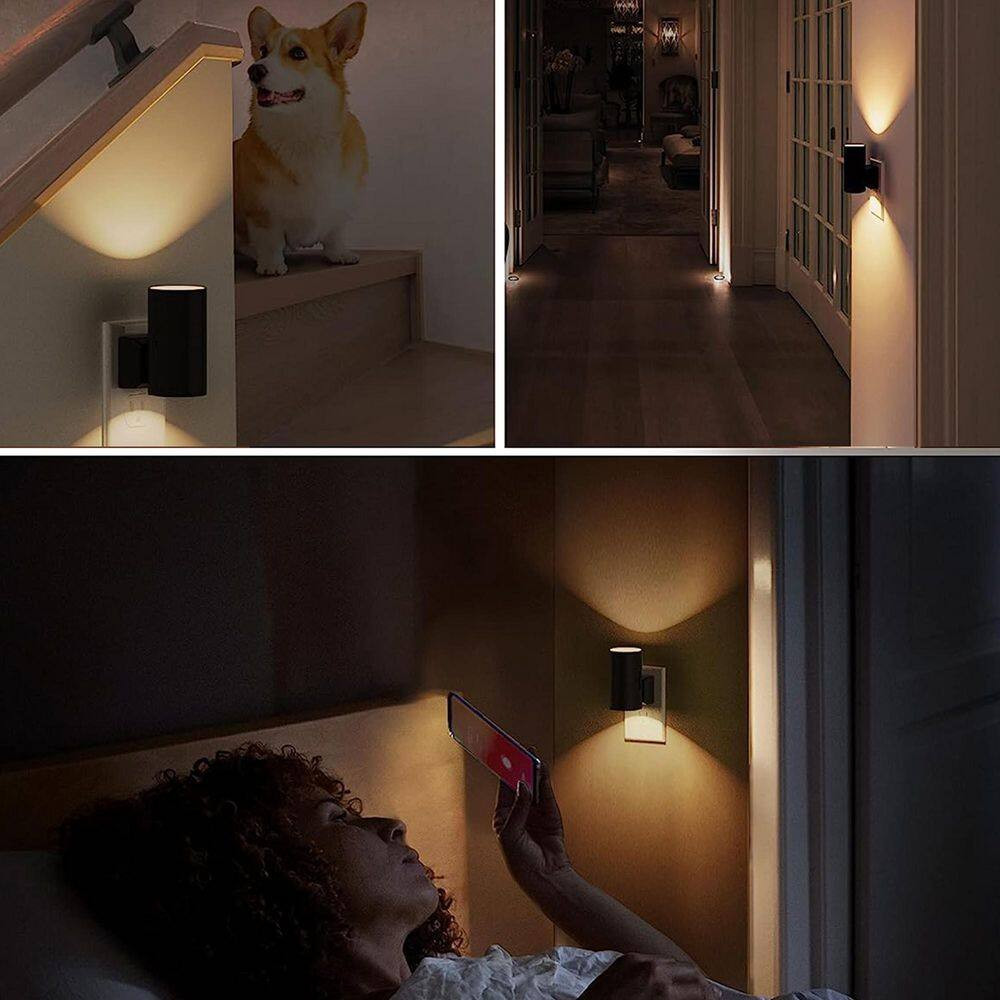 Dimmable Night Lights Plug into Wall, 3000K Soft White, Adjustable Brightness, A