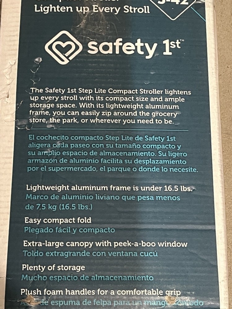 Safety First Stroller Step Lite Lightweight with Storage and Canopy