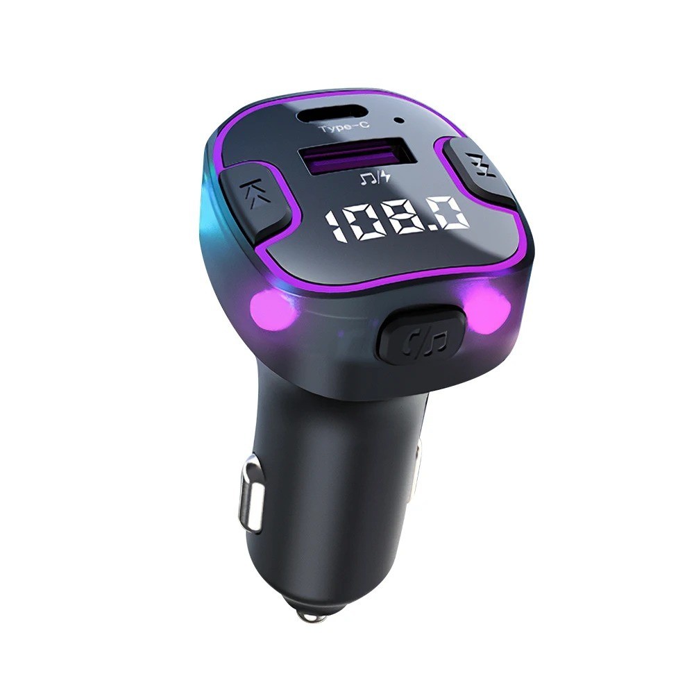 USB Type C Car Charger Fast Charging Car Bluetooth Fm Transmitter Bluetooth 5.3