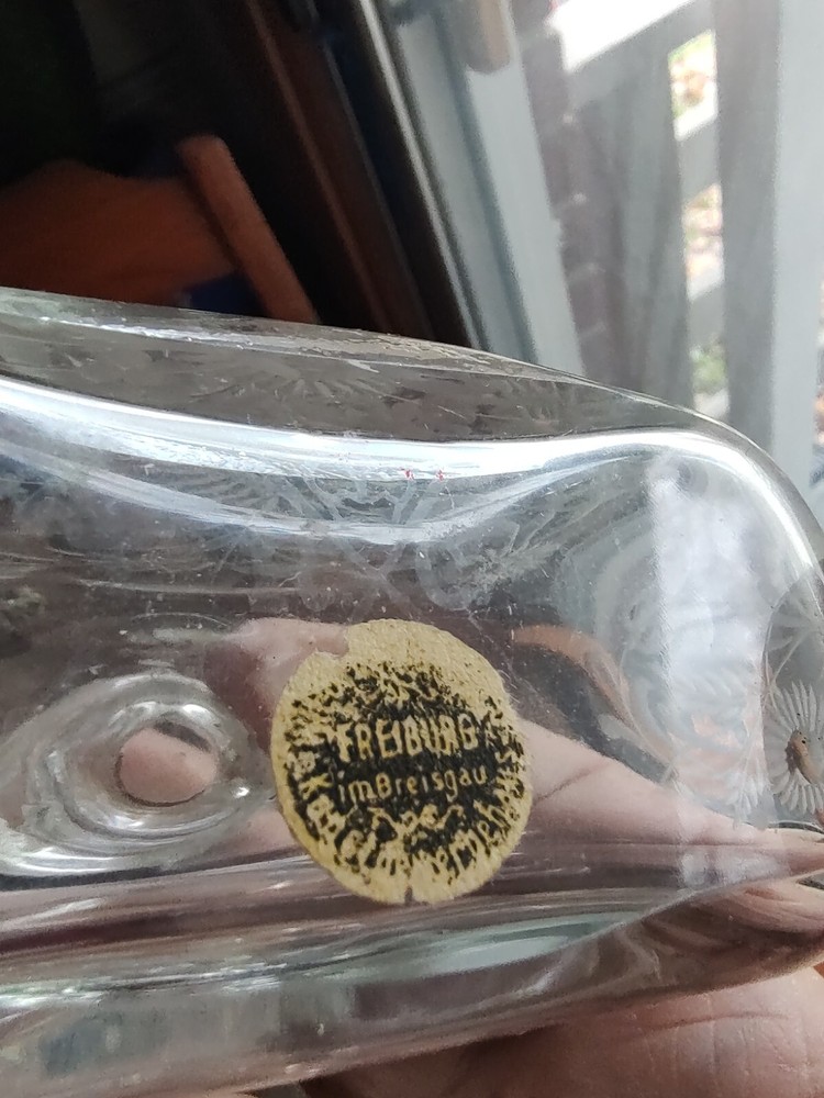 RARE Rosenthal etched crystal perfume bottle