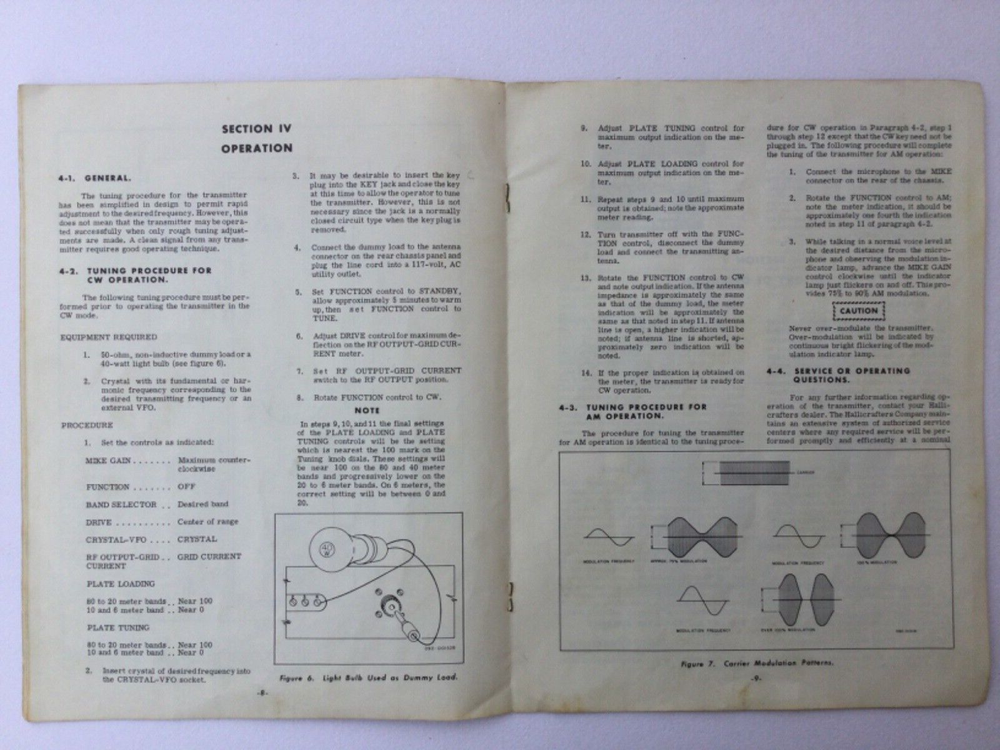 vintage Hallicrafters Transmitter HT 40 with original manual with schematics