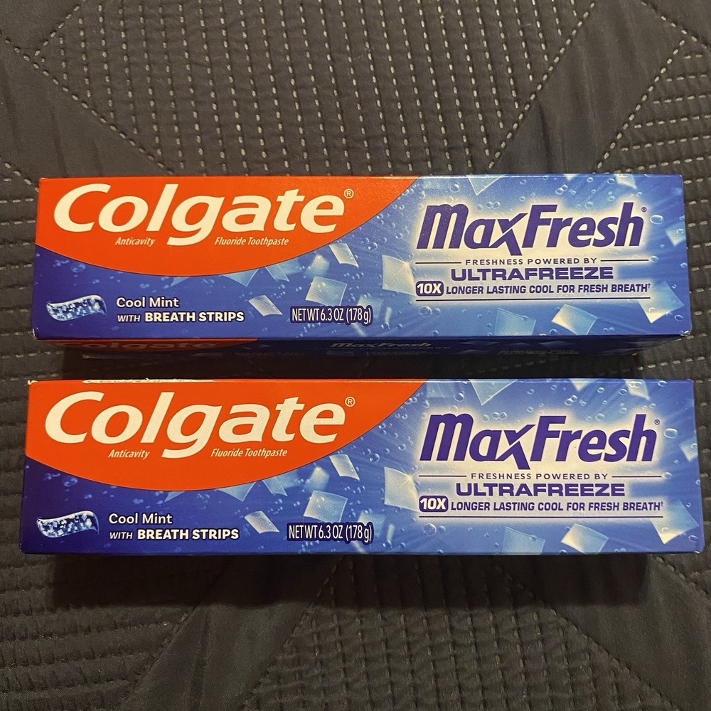Colgate 2 Set Toothpaste MaxFresh Ultra Freeze Cool Mint 6.3 Oz