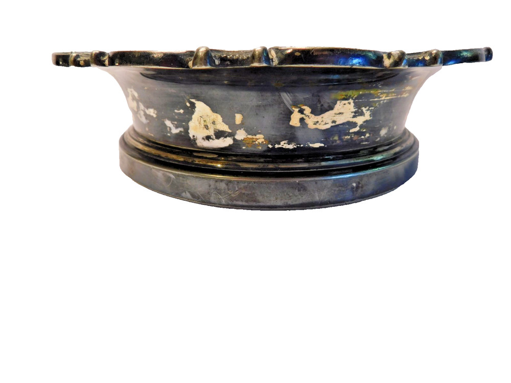 TOWLE? SILVERPLATE DISH WITH MIRRORED BOTTOM