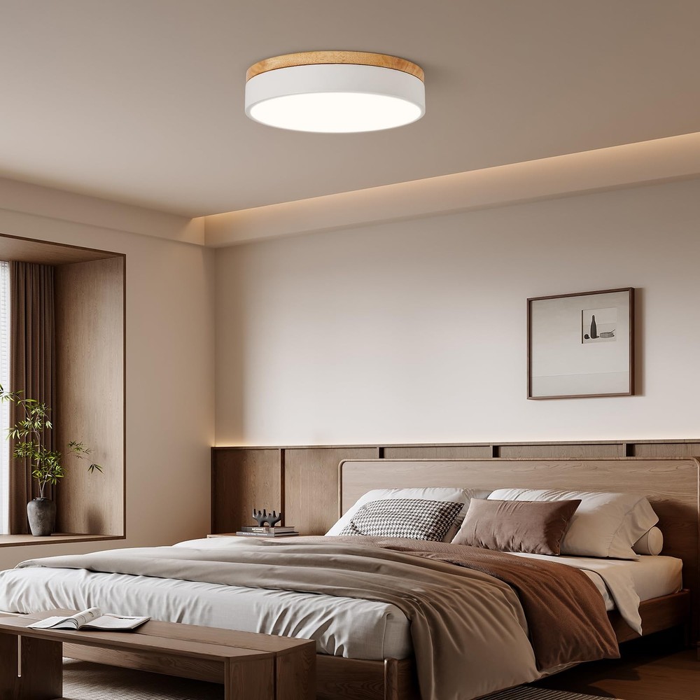 Led Flush Mount Ceiling Light: 11.8" Dimmable 5CCT Overhead Ceiling Lighting ...