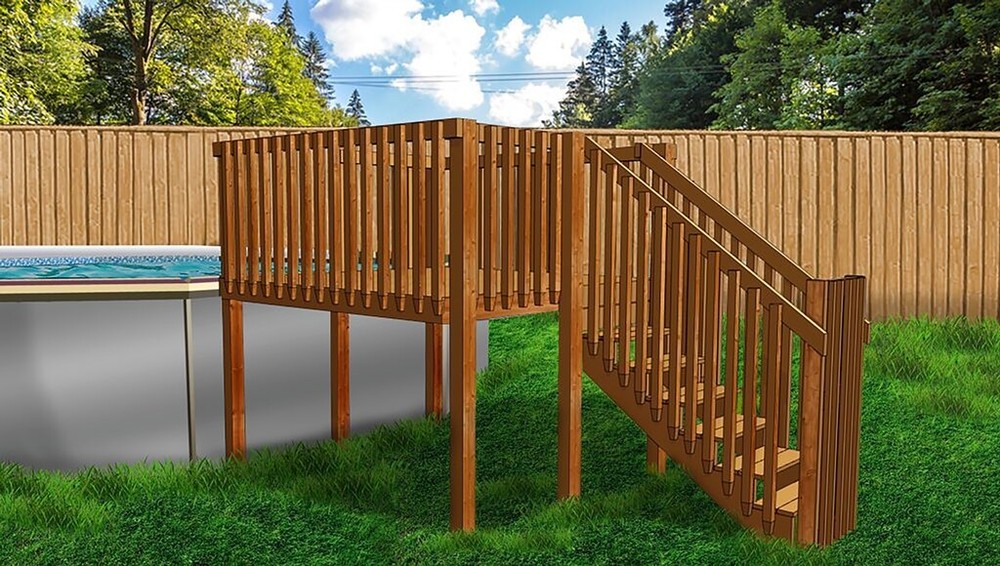 8' X 16' Above Ground Pool Deck Kit