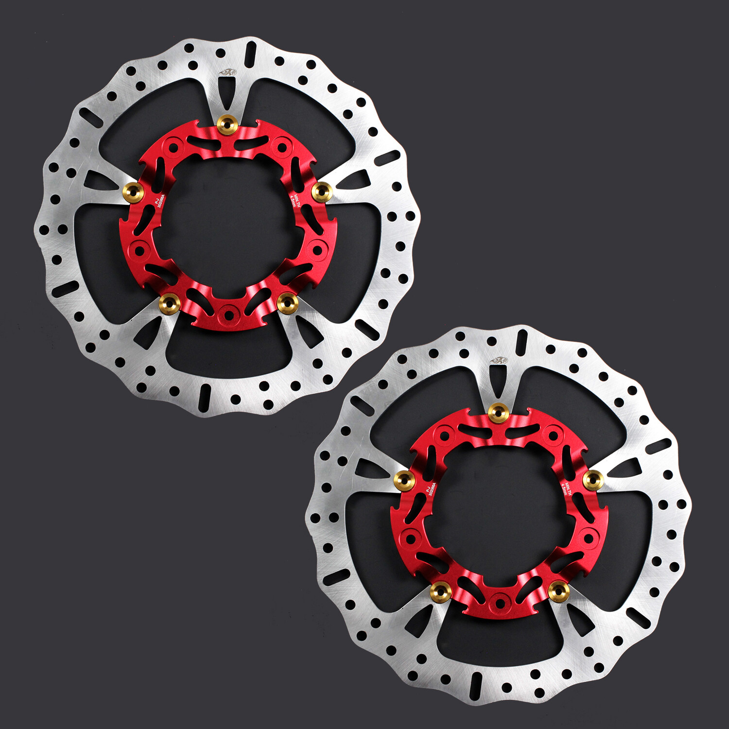 14" 2PCS Big Floating Front Brake Rotor for Harley Road King Street Glide FLTRX
