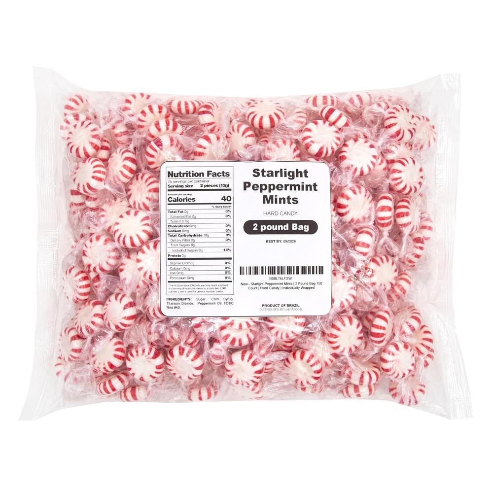 Refreshing Peppermint Mints | 150 Count Hard Candy Bag for All Occasions