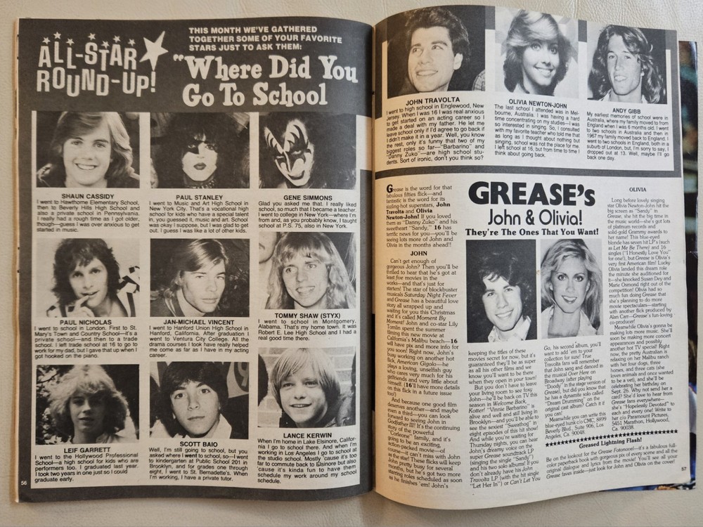16 Magazine November 1978 KISS, GARRETT, ROLLERS, GIBB